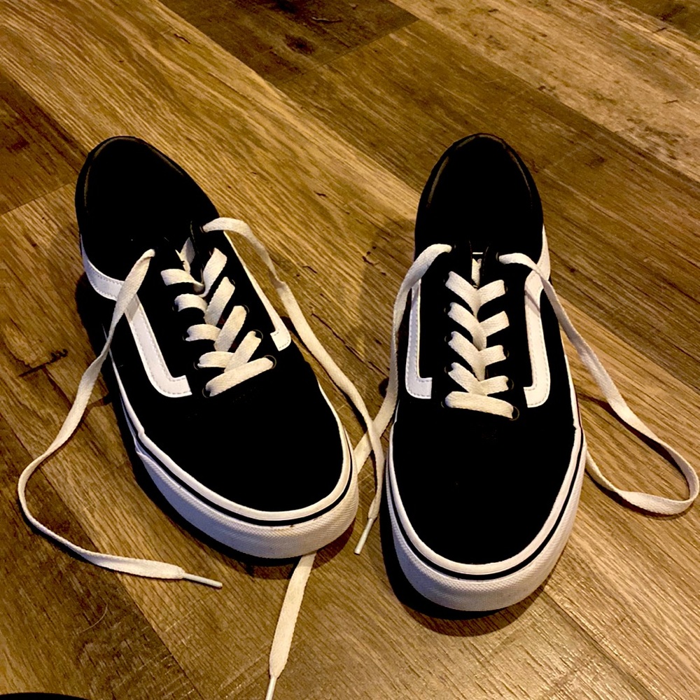 Vans black shoes size 9